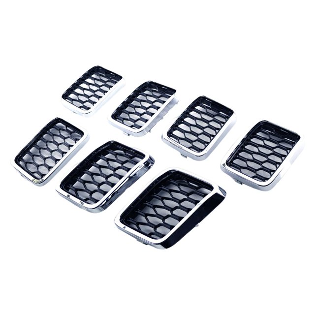 Inserto de Rejilla delantera Zulema 68317863AA apto para Grand Cherokee Duradero Plata