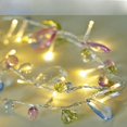 thumbnail image 2 of Cadena de luces LED transparentes de 10 LED con batería para interiores, con luz blanca cálida y cuentas de gemas de colores para festivales, 2 of 5