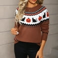 thumbnail image 6 of Drses‌‌ ‌‌‌‌‌‌‌‌‌‌‌‌‌‌‌‌Women's Halloween Knit Sweater - Pumpkin Long Sleeve Crew Neck Casual Pullover Top, 6 of 7