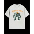 thumbnail image 1 of Boys Halloween Pumpkin Robot Graphic T-Shirt, Black Casual Style Halloween Shirts With Robot and Pumpkin, Girls/Boys Fall Clothes, Round Neck Short Sleeve T-Shirt, Fashion, Funny Kids Clothes Boys, 1 of 7
