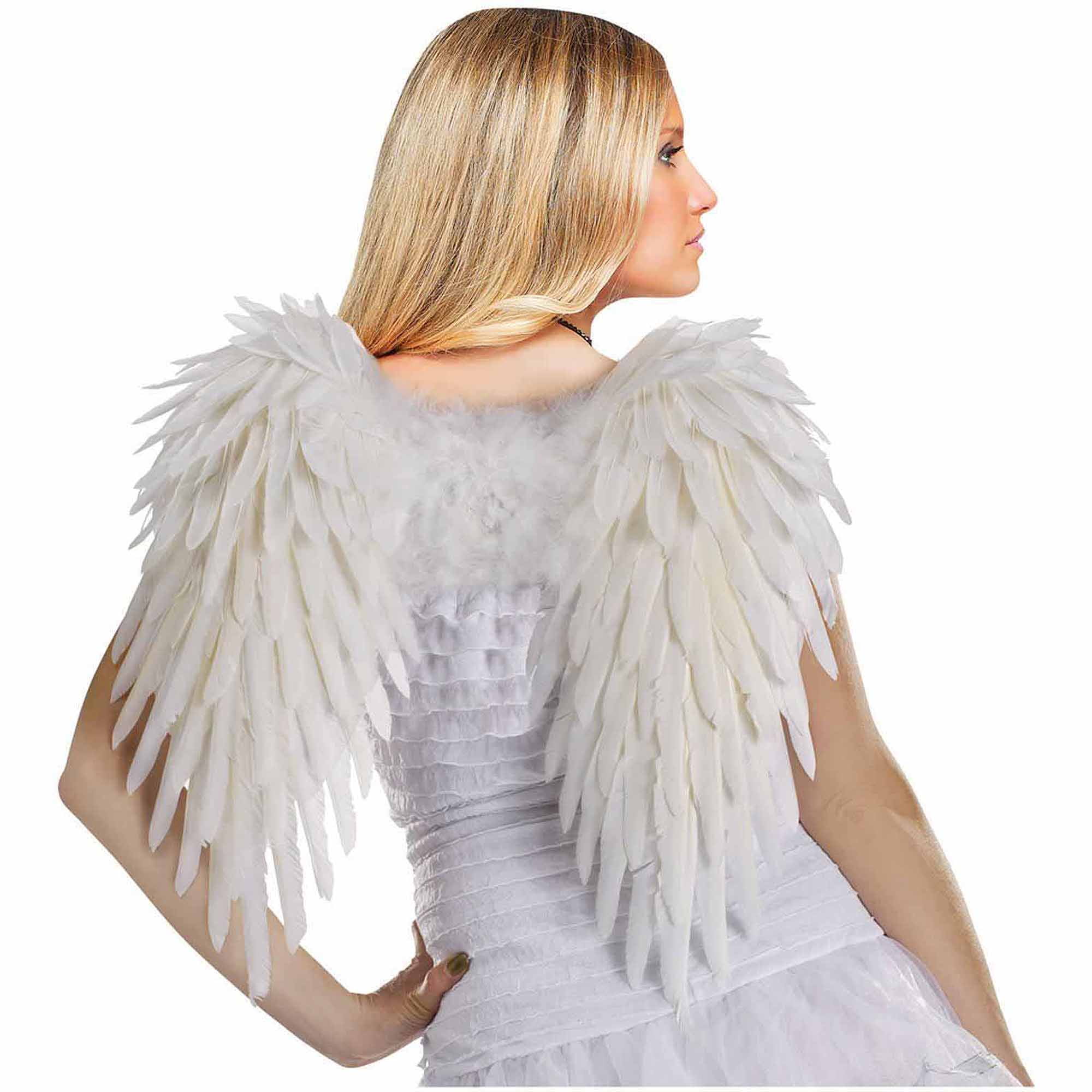Halloween Premium Black Feather Wings Angel Look Fancy Dress Costume IL215 