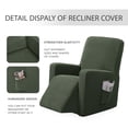 thumbnail image 7 of Subrtex Recliner Slipcover with Pockets Stretch Furniture Chair Cover, Olive, 7 of 7