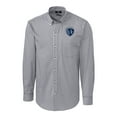 thumbnail image 2 of Men's-Cutter & Buck  Charcoal Sporting Kansas City Easy Care Stretch Gingham Long Sleeve Dress Top, 2 of 3