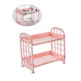 thumbnail image 1 of Estante de almacenamiento de plástico para baño de 2 capas, estante de cocina para inodoro, organizador de cosméticos para artículos diversos Almacenamiento y organización del hogar Rosa claro Bewildely HA000843-03B, 1 of 1