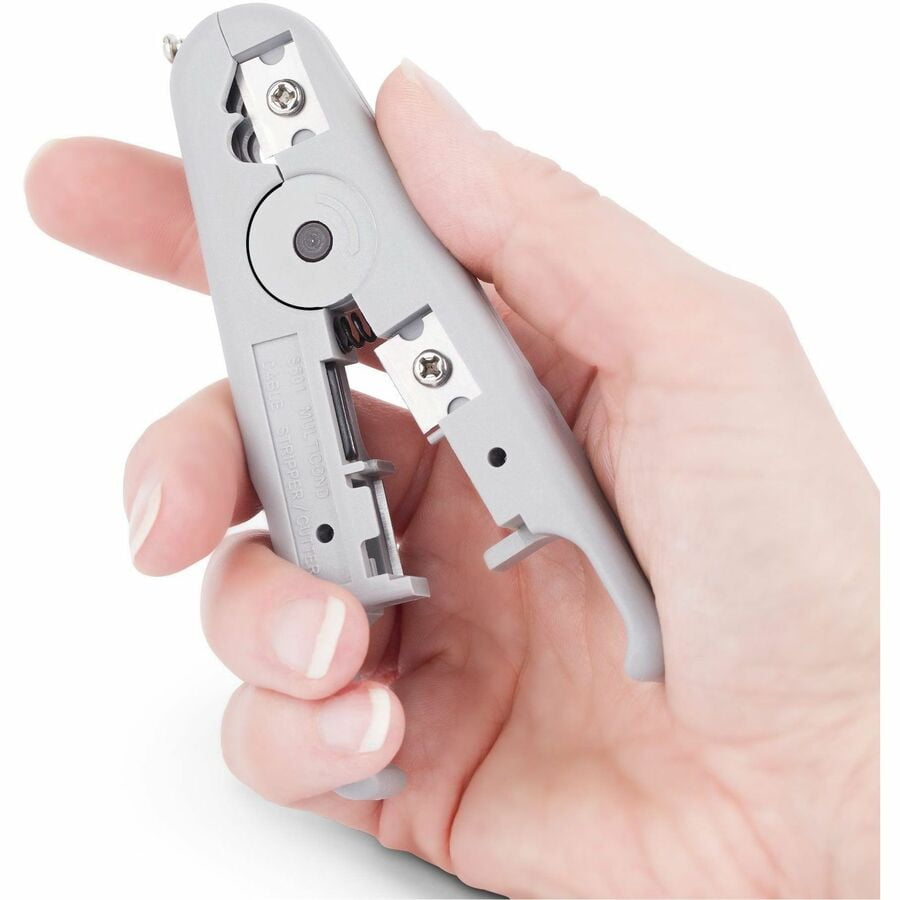StarTech.com Network Cable Stripper and Cutter, Professional Wire Stripper for UTP/FTP/STP/Coax Cables, Rotary Wire Stripping/Cutting Tool