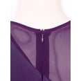 thumbnail image 5 of YONGHS Womens Lyrical Dance Costume Side Split Sheer Mesh Leotard Dress Modern Dancewear Purple S, 5 of 7