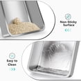 thumbnail image 6 of Siooko Extra Large Stainless Steel Cat Litter Box, XL Litter Boxes for Big Cats & Multiple Cats, Metal Litter Box with High Sides with Scoop, Easy to Clean, Dark Gray, 6 of 8