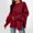Red women fall long sleeve tops a1, variant on Women's Fall Winter Long Sleeve Side Slit Curved Hem Pullover Tops Solid Basic Loose Sweater Dressy Casual Trendy Blouses Fashion Tunic Tops, Hot Pink M