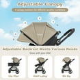 thumbnail image 3 of Babyjoy 2 in 1 Foldable Baby Stroller Kids Travel Newborn Infant Buggy Pushchair 22 lbs Coffee, 3 of 7
