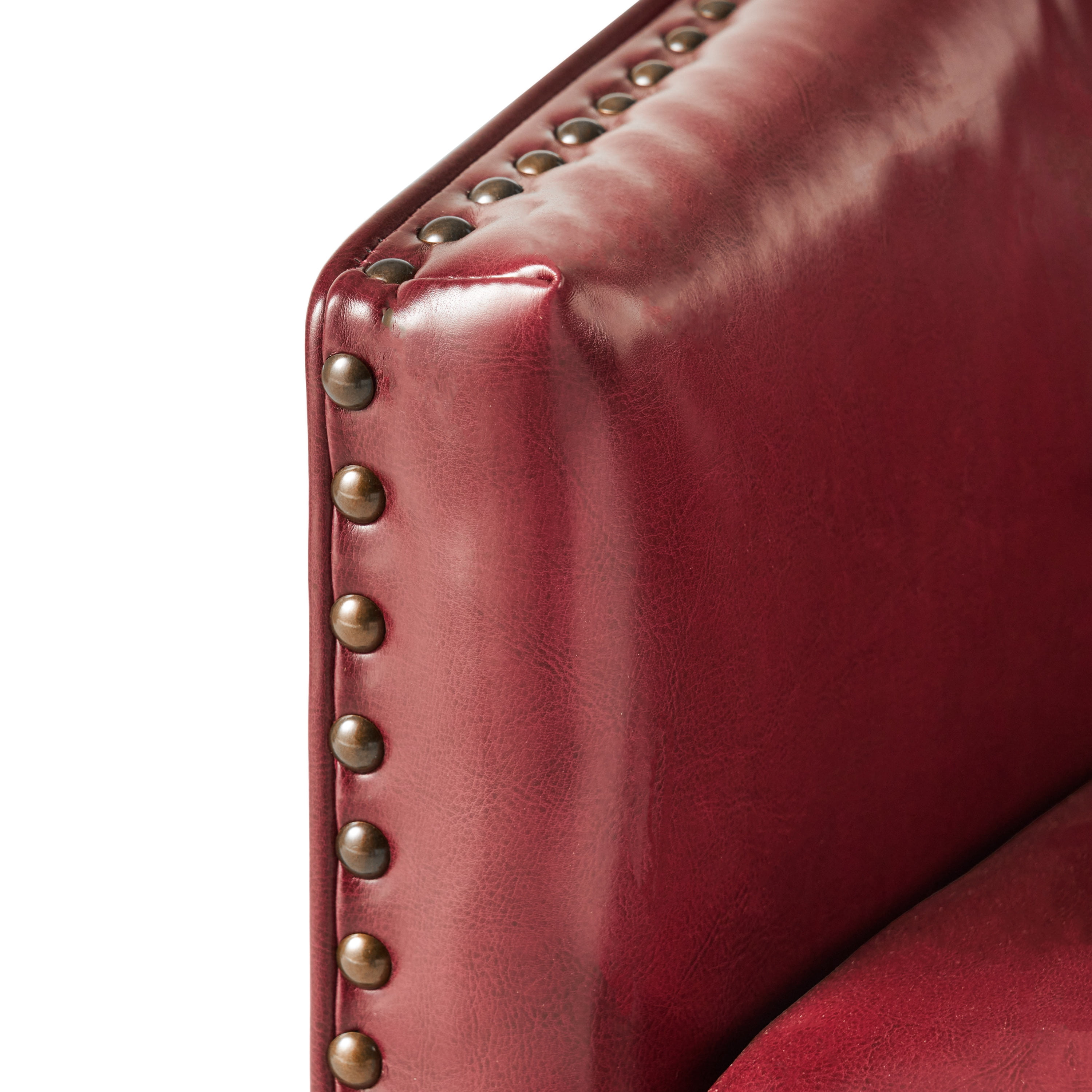 Noble House Houston Red Bonded Leather Club Chair