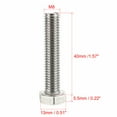 thumbnail image 2 of Tornillos de cabeza hexagonal M8 de 40mm en acero inoxidable 304, 5 piezas, 2 of 3