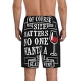 thumbnail image 3 of Naloa Wine Funny Men's Short Pajama Pants, Lounge Comfort Shorts with Elasticized Waistband and Side Pockets - XX-Large, 3 of 9