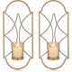 thumbnail image 1 of Metal Wall Lamp Candle Holder Decoration Set 2 Piece Wall Candle Holder with Glass, Wall Candle Hold, 1 of 4