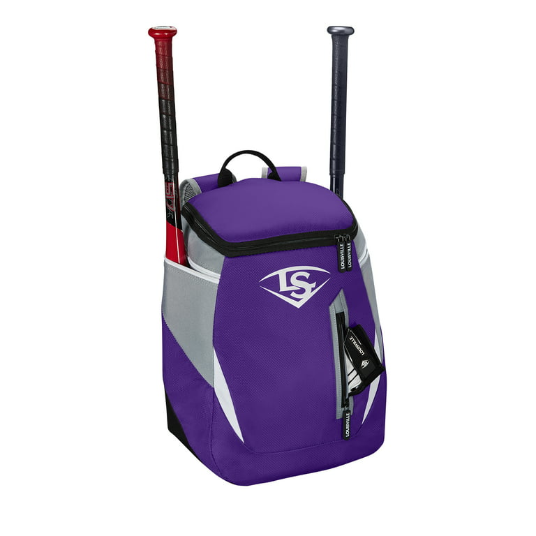 Louisville Slugger Backpack Softball Bat Bag Black Pink Purple, 2 Stick  Practice