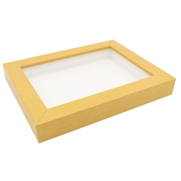 8x8 Shadowbox Gallery Wood Frames - Natural DEEP Shadow Box Frame with a Display Depth of 3/4" -