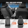 thumbnail image 6 of KFFKFF 6pcs Universal Front Seat Covers Black for Most Cars SUVs and Trucks, 6 of 9