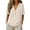 Beige -CU91, variant on Cotton Linen Tops for Women Boho 3/4 Sleves Summer Shirts V Neck Button Loose Fit Dressy Causal Blouses 2026 Gray XL