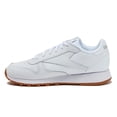 thumbnail image 3 of Zapatillas Reebok Classic Leather para Niños Blancas con Suela Gum Talla 5, 3 of 6