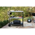 thumbnail image 3 of NUUK 32IN Three Shelves Indoor Outdoor Serving Cart Prep Station, Movable BBQ Grill Cart Table, Wheeled, 3 of 10