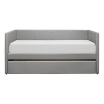 Lexicon Adra Faux Leather Daybed in Gray