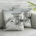thumbnail image 3 of Nawypu  Mountain Ski Lift Throw Pillow Case Sketch White Wintertime Snow Landscape Resort Pillow Cushion Covers Home Sofa Decorative, 3 of 5