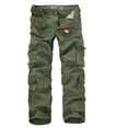 thumbnail image 4 of IROINNID Cargo Pants For Men Solid Color able Outdoor Overalls Large Multi Pocket Medium Waist Loose Mountaineering Elastic Waist Pants, 4 of 4