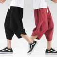 thumbnail image 2 of Streetwear Cross Pants Men’s Harajuku Casual Harem Pants Male Baggy High Quality Jogger Sweatpants Woman Large Size Summer 5XL (dark blue,Chinese size 4XL), 2 of 7