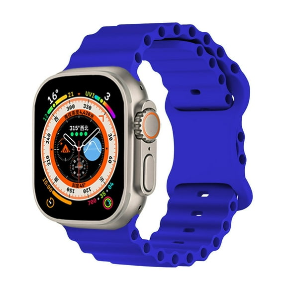 Multi pack BXUXOHS Silicone Ocean Band for Apple Watch Bands 49mm 44mm 45mm 38mm 40mm 41mm Men Women, Adjustable Soft Silicone Sport Strap Breathable Wristband for iWatch Series Ultra 8 7 SE 6 5 4 3 2
