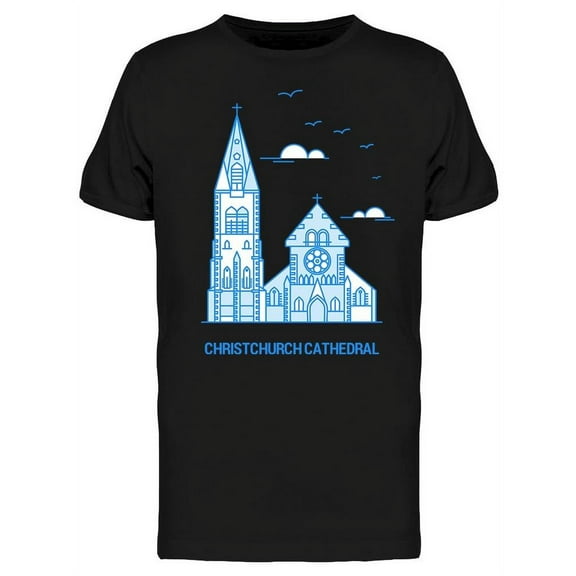 Christchurch Cathedral Blue T-Shirt Men -Image by Shutterstock, Male x-Large