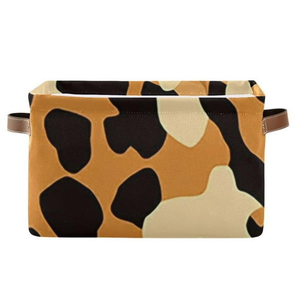 Leopard Print Storage Bins Baskets With Handles Storage Box Clothes Organizer Organization Toys