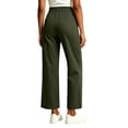 thumbnail image 6 of Cagogo Women Plus Size Wide Leg High Waisted Trousers with Pockets Casual Loose Ankle Pants Streetwear Travel Work Lounge Outfits Fall Winter Clothes, Army Green L, 6 of 9
