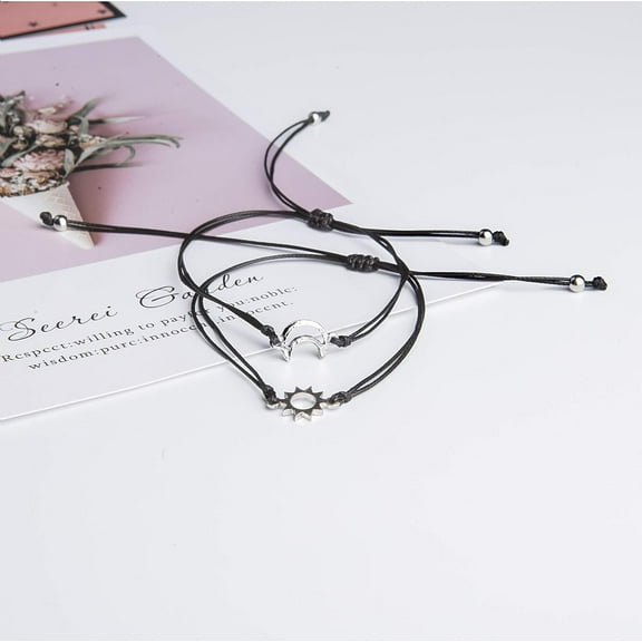 DASAW-Pinky Pomise Distance Matching Bracelets Elephant compass Infinity Bracelet for Best Friends Couple Family Women Men