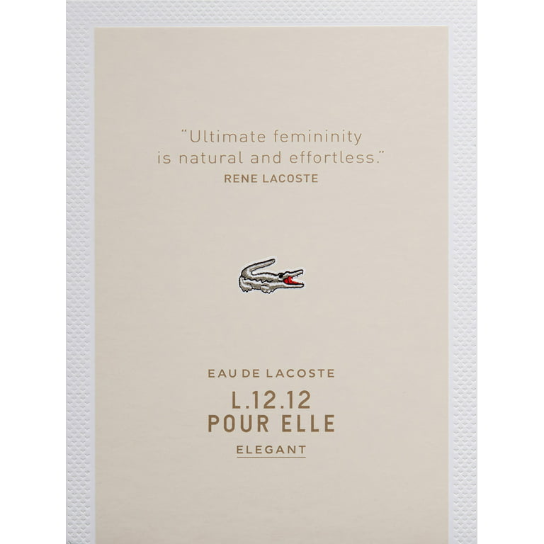 Lacoste L.12.12 Elegant Eau de Toilette Perfume for Women, 3 Oz Full Size Walmart.com