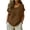 236#Coffee, variant on Women's Cotton Linen Blend T-Shirts Short Sleeve Crewneck Loose Fit Casual Tops Summer Pullover Shirts Daily Wear Khaki 2XL