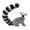 Curved Tail Lemur, variant on Cute Lemur Plush Stuffed Animal Soft Long Tail Toy Realistic Decorative Gift Doll