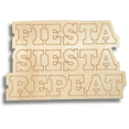 thumbnail image 2 of Unfinished Wood Etched Fiesta Siesta Repeat Shape | Paint By Line Crafts 12" / 1/8", 2 of 2