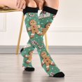 thumbnail image 5 of FORMRS Womens Knee High Socks Casual Long Thick Travel Daily Wear, 1 Pair, Christmas Gingerbread, 5 of 6