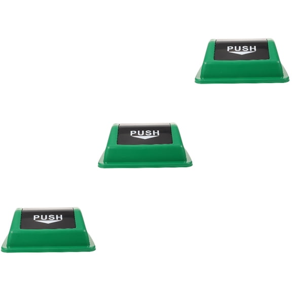 3 Pieces Trash Can Top Cover Wrist Guard Plywood Lanyard Green