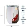 thumbnail image 2 of Drinco 12 oz Wine Tumbler Stainless Steel with Lid Coffee Cup Vacuum Insulated Mug -Unicorlust, 2 of 5