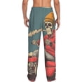 thumbnail image 6 of Mens Pajama Pants, Skull Mowing Lawn Graphic Soft Sleep & Lounge Pants for Men, Cuteness Casual PJ Bottoms Pants with Pockets, 6 of 7
