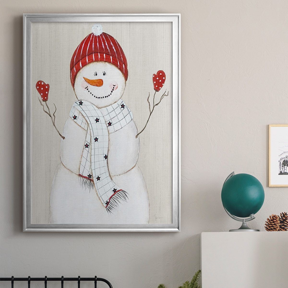 Festive Snowman III Premium Classic Framed Print - Ready to Hang