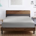 thumbnail image 2 of 14" Inch Deep Pocket King Size Fitted Sheet Only - 400 Thread Count - Premium 100% Egyptian Cotton Mattress Cover Sheets & Protectors - Light Grey Solid., 2 of 4
