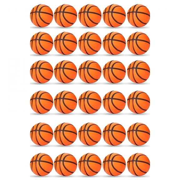 BESTSKY 30 Pieces Mini Basketball Favors Mini Stress Basketball Bouncy,Mini Foam Sports,for School Reward