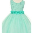 thumbnail image 2 of Little Girls Dreamer Girls Dress Sequin Lace Floral Sash Tulle Pageant Flower Girl Dress White 6 (CC12C40), 2 of 4