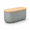 Ash Gray, variant on Taupe Brown Stainless Steel Bread Box, 14.13 x 7.87 x 6.81 Inches