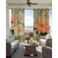 thumbnail image 6 of Pink Flowers Kitchen Curtains Pastoral Botanical Retro Oil Painting Cafe Short Curtains for Bathroom Blackout Window Curtain Grommet Small Window Treatment Drapes for Bedroom Living Room 27.5"x39"x2, 6 of 9