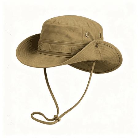 OQRKI Wide Brim Boonie Hat Sun Hat for Men Women Fishing Hunting Outdoor Activities with Adjustable Loops Buckle Fisherman Hat