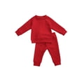 thumbnail image 6 of Toddler Casual Clothes Baby Girls Boys Solid Color Thicken Twist Knit Sweater Shirt Top Long Pant Fall Winter Warm Outfits Sets, 6 of 9