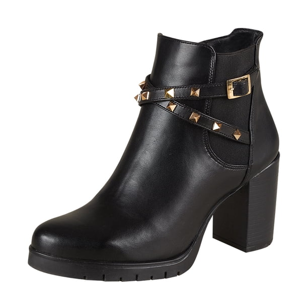 Botin Para Mujer CASTALIA 256-60 Negro Elástico ajustable CASTALIA 256-60