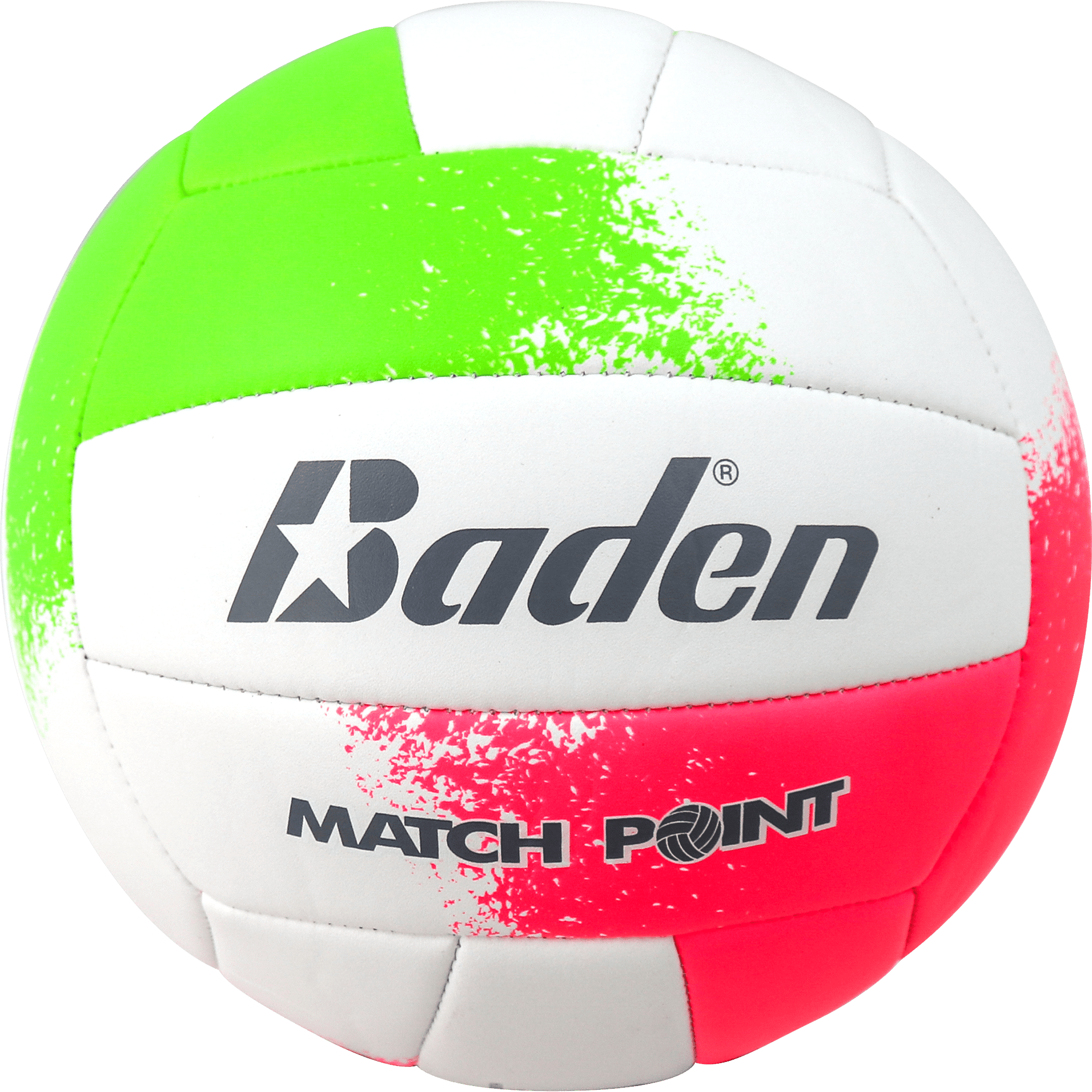 Baden Match Point Official Size Recreational Volleyball - Neon Pink/Green
